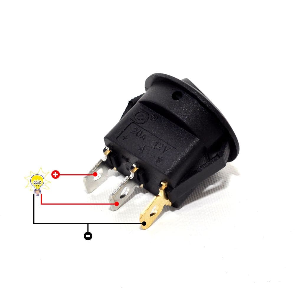 FRONT PARKING SENSOR SWITCH 12V P ILLUMINATED ROUND ROCKER SWITCH